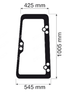 WINDOWPANEL GLASS LEFT | CASE | 580SLE | E48359
